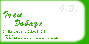 iren dobozi business card