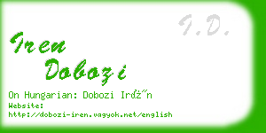 iren dobozi business card